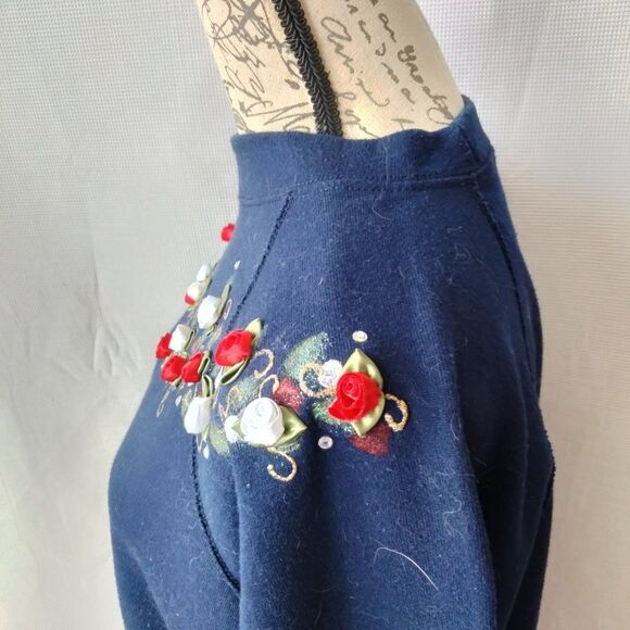 Festive Sweatshirt Navy XL Long Sleeve - Picture 5 of 8